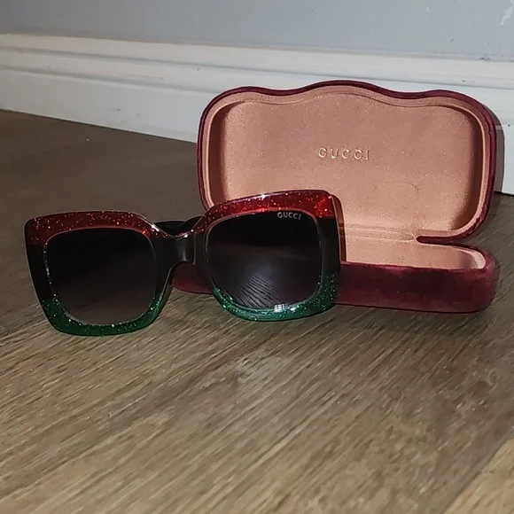 Gucci | Accessories | Gucci Redgreen Glitter Gg083s  display picture 3
